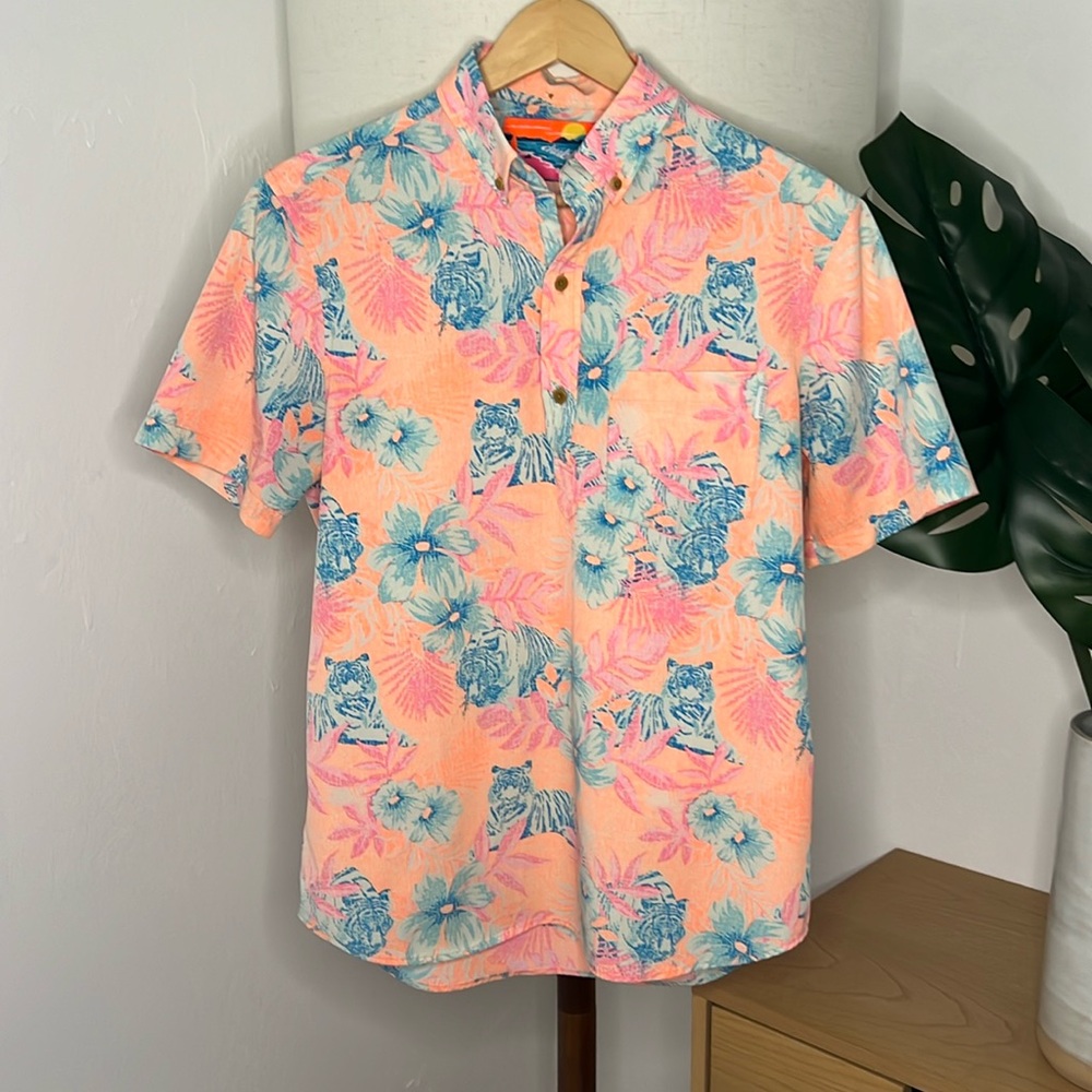 Chubbies - Floral Tiger Popover Shirt, Small